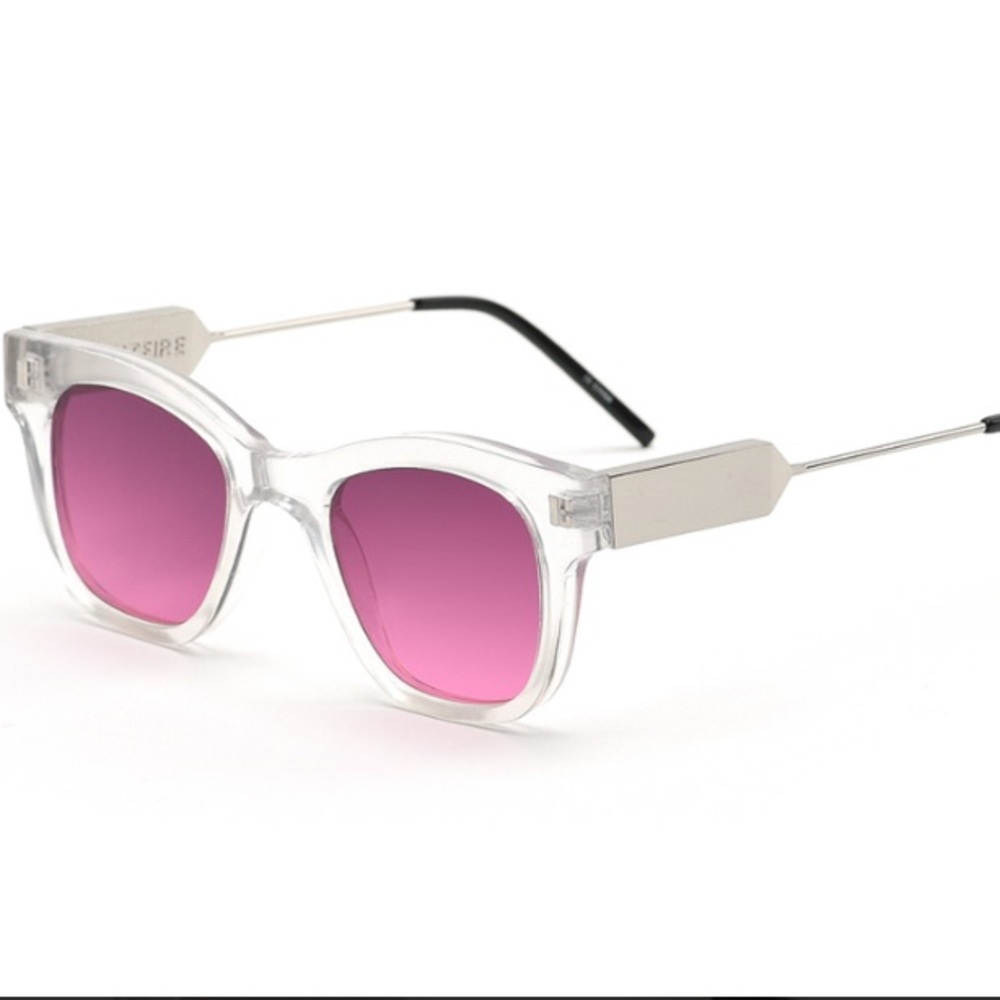 Clear Sunglasses with Pink Lenses